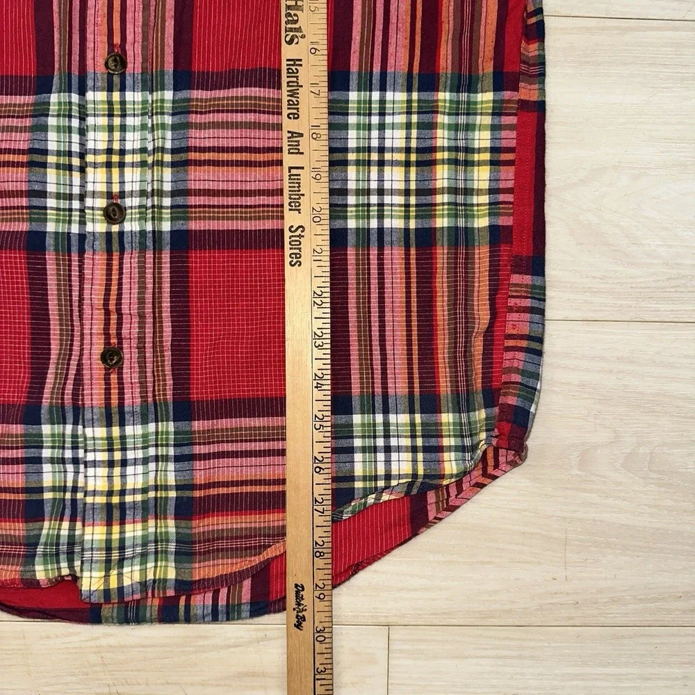 Vintage Polo Ralph Lauren Navajo Aztec Men Sz M Multicolor Plaid Button Up Shirt